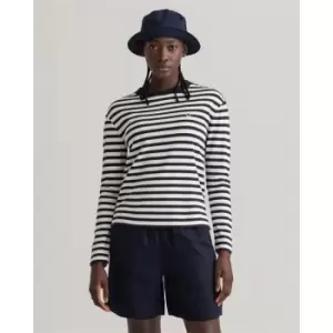 Image of Gant Icon Stripe Long Sleeve T-Shirt - Blue