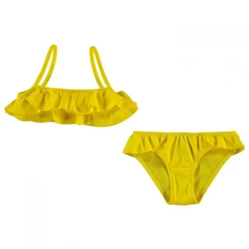 Image of Benetton Junior Girls Frilly Bikini Set - Yellow