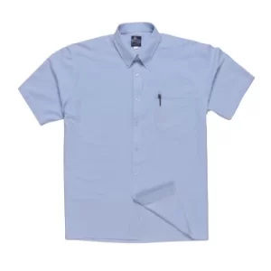 Image of Portwest S108 Oxford Short Sleeve Shirt Blue Size 15.5