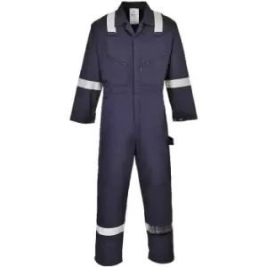 Image of Portwest F813 - Navy Sz 3XL Iona Coverall Boiler Suit Hi Vis Bands