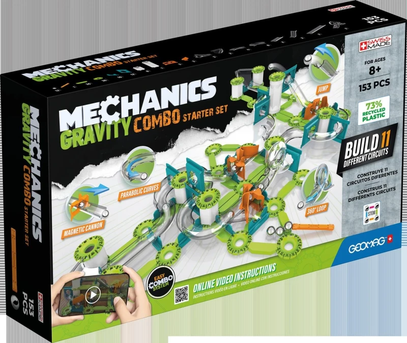 Image of GEOMAG Mechanics Motion Combo Magnetic Starter Set - 153 Make Your Own Toys One Size Multi 89431499001