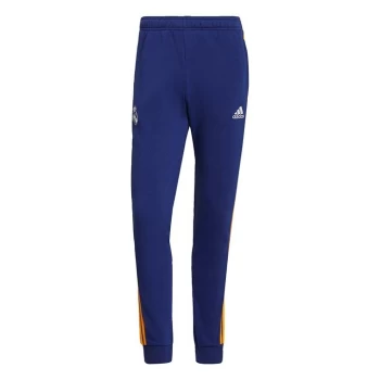 Image of adidas Real Madrid 3-Stripes Sweat Tracksuit Bottoms Mens - Victory Blue / White / Lucky O