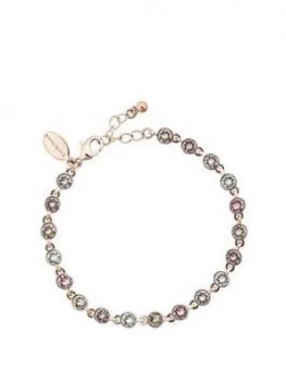 Image of Jon Richard Sw Rose Gold Tennis Bracelet