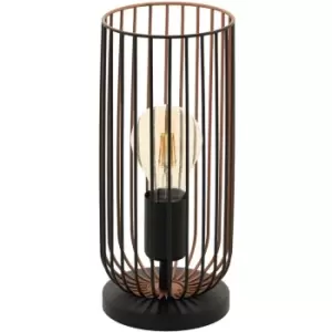 Image of ROCCAMENA Black/Copper Table Lamp - Black, Copper - Eglo