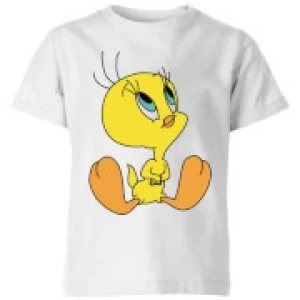 Image of Looney Tunes Tweety Sitting Kids T-Shirt - White - 3-4 Years