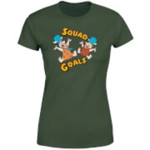 Image of The Flintstones Squad Goals Womens T-Shirt - Forest Green - S