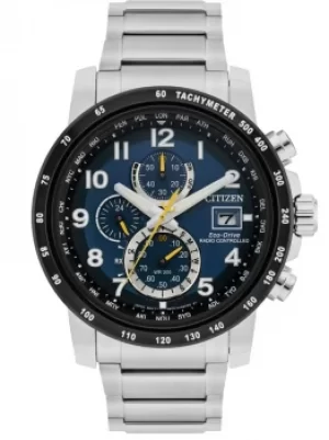 Image of Citizen Mens World Radio Controlled Blue Chronograph Dial...