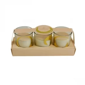 Image of Candlelight Spa Day Relax (Set of 3) Glass Wax Filled Pots Lavender & Vanilla Scent