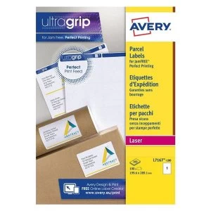 Image of Avery L7167 100 199.6x289.1mm Address Labels with BlockOut Technology Pack of 100 Labels