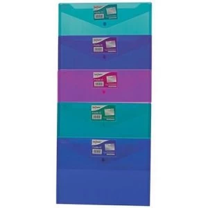 Image of Snopake Polyfile ID Wallet File Polypropylene with Card Holder A4 Electra Assorted Pack of 5