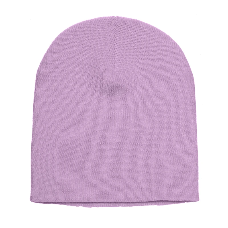 Image of Yupoong Mens Flexfit Heavyweight Standard Beanie Winter Hat in Lilac Lilac Male One Size