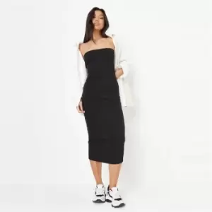 Image of Missguided Bandeau Bodycon Midaxi Dress - Black