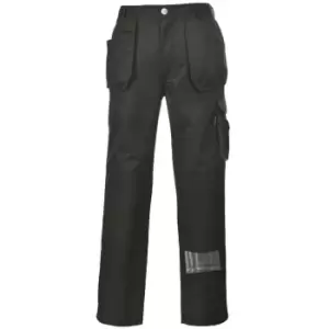 Image of Portwest Mens Slate Holster Work Trousers (M R) (Black)