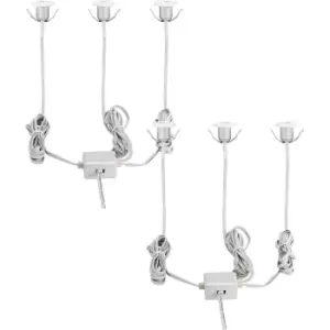 Image of 2 PACK 3 PACK Flush / Recessed Ceiling Downlight White Aluminium 1W LED