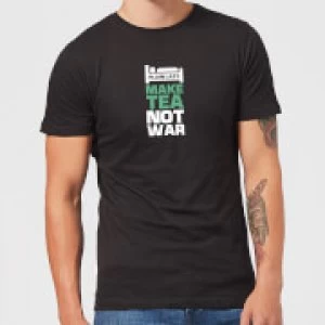 Image of Plain Lazy Make Tea Not War Mens T-Shirt - Black
