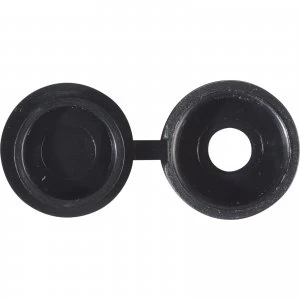 Image of Forgefix Hinged Screw Cover Caps Black Pack of 20