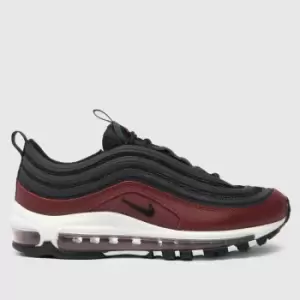 Image of Nike Black & Red Air Max 97 Boys Youth Trainers