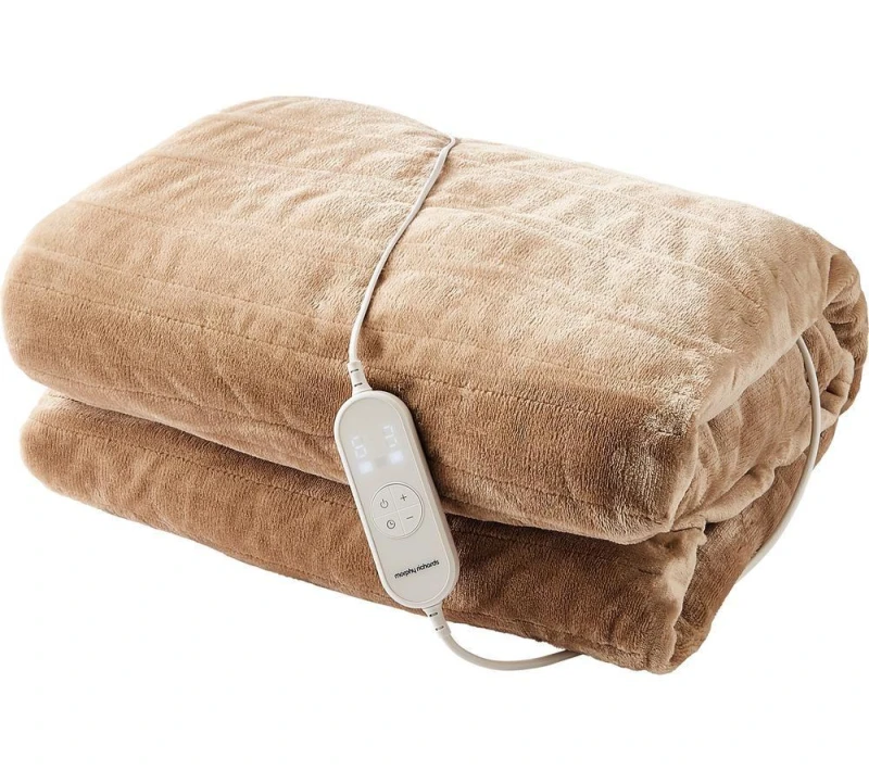 Image of Morphy Richards EverCosy Fleece Heated Throw - Mocha, 160 x 130cm 5056765401847