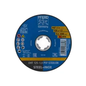 Image of Pferd Cut-off Wheel EHT 125X1.0mm X-Lock Flat Universal Line Psf Steelox for Ste