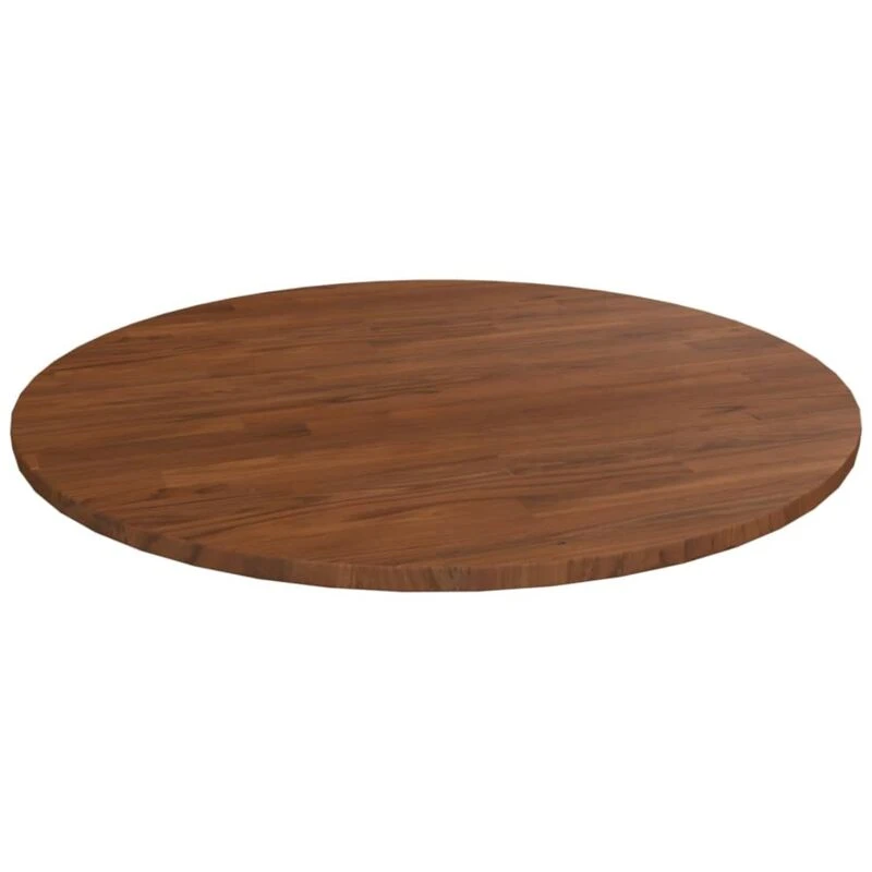 Image of VIDAXL Round Table Top Dark Brown Ø90x1.5cm Treated Solid Wood Oak Vidaxl 8720286929643