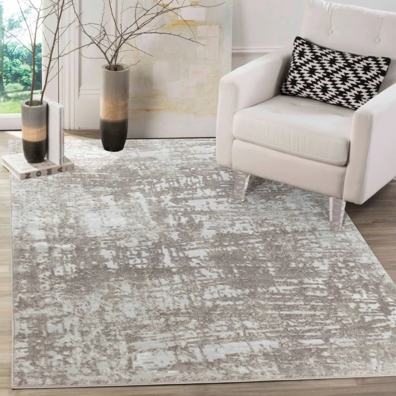 Image of Serenity Modern Abstract Lines Contemporary Area Rugs Stone 160X230 Cm
