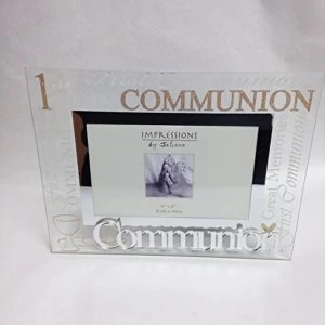 Image of 6" x 4" - Glitter & Mirror Glass Frame - 1st Communion