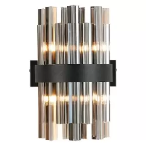Image of Luminosa Kalih 4 Light G9, Wall Lamp, Satin Black, Smoke