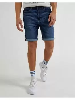 Image of Lee Extreme Motion Denim Shorts - Blue Size 2XL, Men