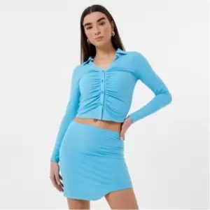 Image of Jack Wills Asymmetric Mini Skirt - Blue