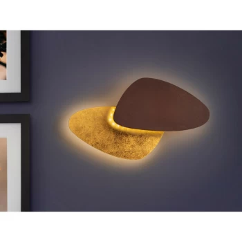 Image of Schuller Contra - Integrated LED Wall Light, Rust, Golden Bread,