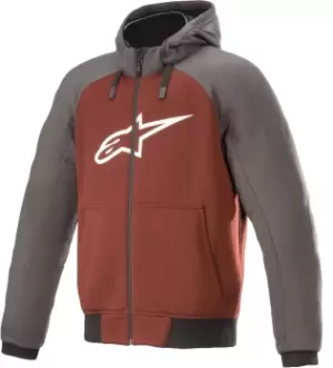 Image of Alpinestars Chrome Sport Motorcycle Hoodie, grey-red Size M grey-red, Size M