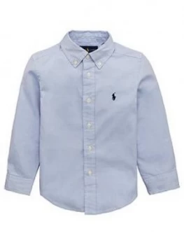 Image of Ralph Lauren Boys Custom Fit Classic Oxford Shirt - Blue, Size 2 Years