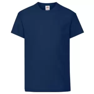Image of Fruit Of The Loom Childrens/Kids Original Short Sleeve T-Shirt (5-6 Years) (Deep Navy)