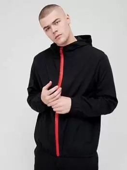 Image of HUGO Brenon Lightweight Jacket - Black, Size L, Men