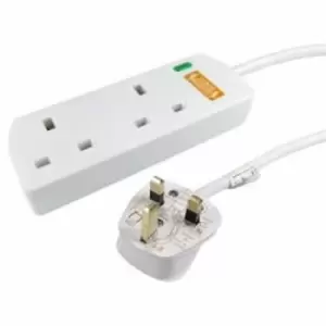Image of Spire RB-03M02SPD power extension 3m 2 AC outlet(s) Indoor White