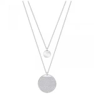 Image of Ladies Swarovski Silver Plated Ginger Layered Necklace