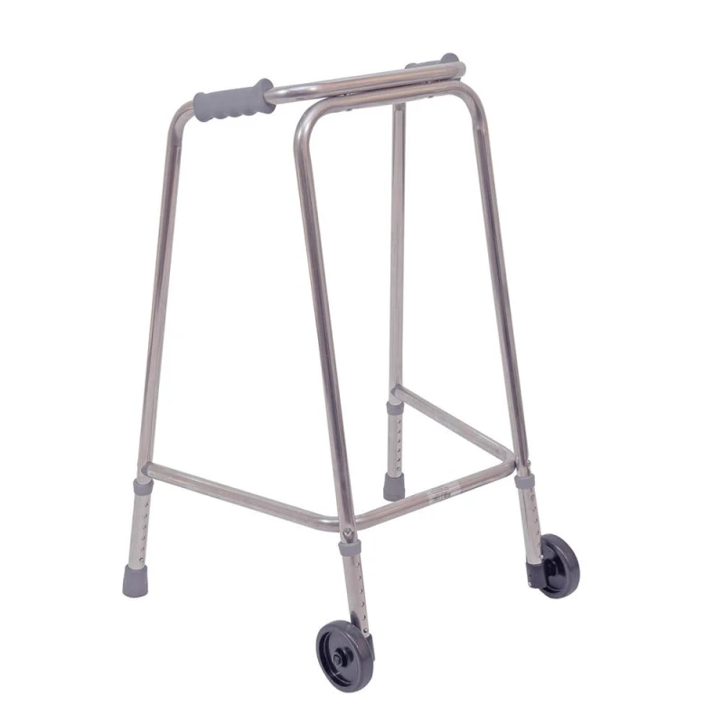 Image of Loops Lightweight Aluminium Walking Frame with Wheels - 870 to 970 Height - Large Multi