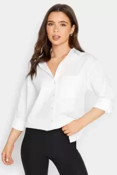 Image of Petite Oversized Cotton Shirt