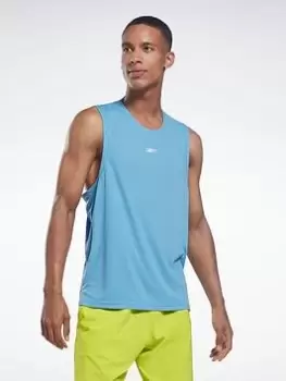 Image of Reebok United By Fitness Speed Tank Top, Yellow, Size S, Men