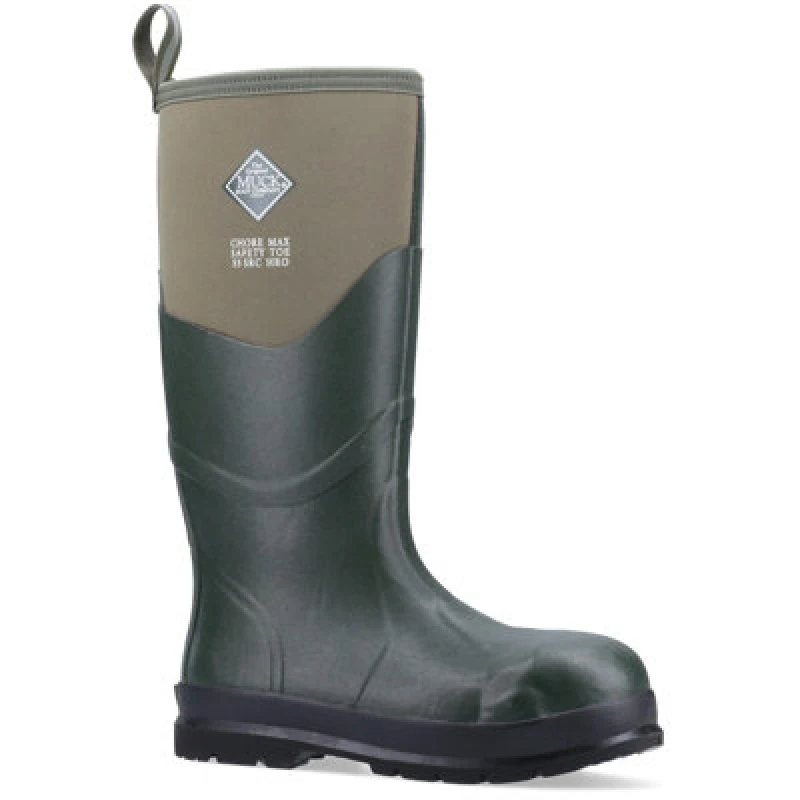 Image of Muck Boots Muck Boots Chore Max S5 Safety Wellington in Green Size: 12 Green 12 Unisex 0664911119178