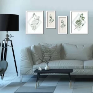 Image of 4P3040BCT021 Multicolor Decorative Framed MDF Painting (4 Pieces)