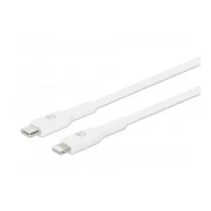 Image of Manhattan USB-C to Lightning Cable Charge & Sync 2m White For Apple iPhone/iPad/iPod Male to Male MFi Certified (Apple approval program) 480 Mbps (USB