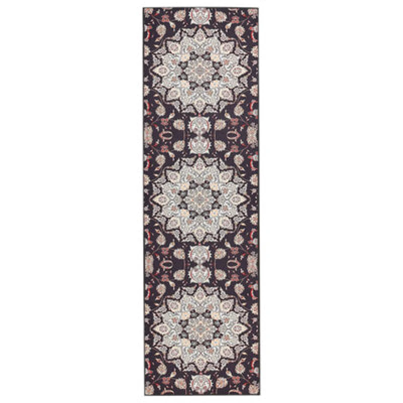 Image of Beliani Traditional Rug Aritas Black 60 X 200 Cm