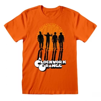 Image of Clockwork Orange - Silhouettes Unisex Medium T-Shirt - Orange