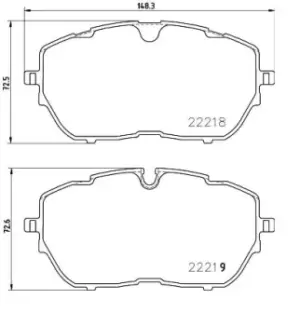 Image of BREMBO Brake pad set PEUGEOT,DS P 61 128 1647859680,1647859680,1612373080 1647877180