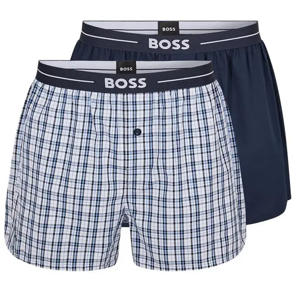 Image of Boss 2 Pack Mens Boxers - Blue L