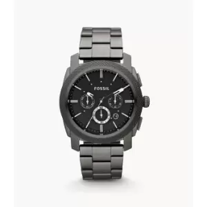 Image of Fossil Mens Machine Chronograph Smoke Stainless Steel Watch - Gray