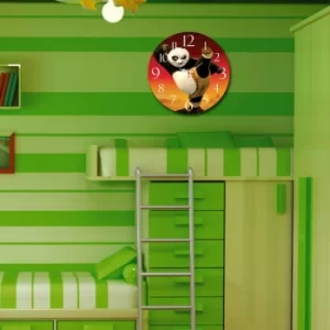 Image of MSCO-16 Multicolor Kung Fu Panda Decorative MDF Clock