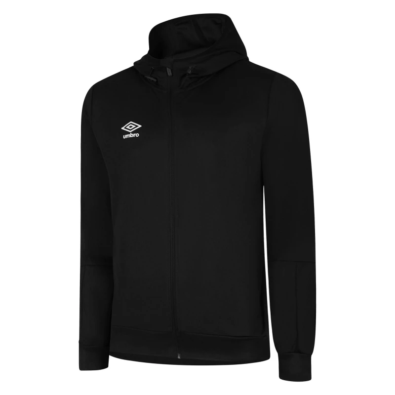 Image of Umbro Umbro Men Total Training Knitted Full Zip Hoodie in Black Size: Small Black S Male 5063425506187