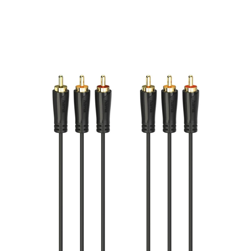 Image of Hama Hama 00205150 audio cable 1.5 m 3 x RCA Black 00205150